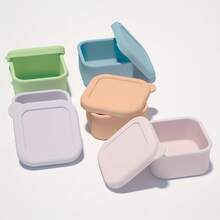 Silicone Bento Lunch Box, Reusable Fresh-Keeping Freezer Food Container - Multicolor - View 2