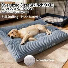 Extra Large Thick Dog Bed For Cats & Dogs, Washable Non-Slip Pet Sofa, Plush All-Season Sleeping Pad (4 Sizes) - Sage Green - View 5