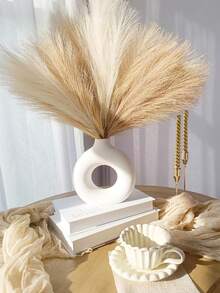 40/30/20/10pcs Artificial Pampas Grass, 54cm (21.27 Inches) Tall. Fluffy Silk-Like Artificial Pampas Grass Bouquet. They Are Bohemian Style Decor. Suitable For Valentine's Day Decor, Bouquet Accessories, Home, Living Room, Kitchen, Wedding, Vase, Bedroom, Room, Garden, Spring Decor And Back To School Season. - Rice Coffee Brown - View 7