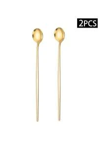 1/2/4/8pcs Stainless Steel Ice Cream Scoop, Cocktail Mixing Spoon, Long Handle Spoon, Suitable For Home, Kitchen, Restaurant, Hotel, School, Etc. - View 8