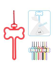 2 Pieces Of Traction Rope Dog Waste Bag Fixing Clips, Portable Poop Bag Clips, Hand-Free Clips, Pet Poop Bag Holder - Multicolor - View 3