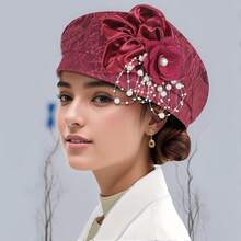 Pure Color Applique Beret Light And Breathable For Ladies - Purple - View 8