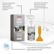 jakehoe Cement Cleaning Spray Heavy Duty Cement Remover Strongly Deeply Decompose Stubborn Stains Restore Smooth Surface For Various Cement Surfaces - 液體 - 查看 3