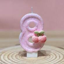 Creative Cherry Number Candles For Birthday Cake, Suitable For Birthday Party Cake Decoration, Halloween And Christmas Cake Decoration - Multicolor - View 11