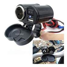 Lecute Cargador Usb Motocicleta Encendedor Celular Gps Moto - Negro - Ver 7