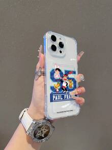 Ốp lưng điện thoại Paul Frank chính hãng, trong suốt, có ngăn đựng thẻ, bảo vệ toàn thân và chống sốc, họa tiết khỉ, thỏ, hươu cao cổ, gấu và chữ cái, thiết kế mới dành cho iPhone 11/12/13/14/15/16/17 Pro Max. - Nhiều màu - Xem 3