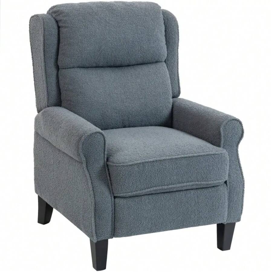 Recliner Armchair With Extended Leg Rest - Grey - Grey - View 1