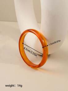 Bộ 4 vòng tay acrylic dành cho nữ, phụ kiện cá nhân hóa tối giản, thanh lịch. - Nhiều màu - Xem 2