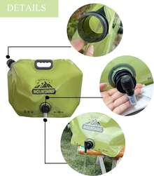 (3pcs)Camping Water Container 2 Gallon Collapsible Water Jug With Spout - Reusable Plastic Flasks, Foldable Empty Gallon Jug For Water Storage, Water Bag For Outdoor Hiking Emergency Prep 8 Litersf - Dark Green - 3pcs - View 5