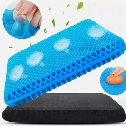 Honeycomb Breathable Gel Seat Cushion Cooling Double Egg Thick Sitting Pad Mat