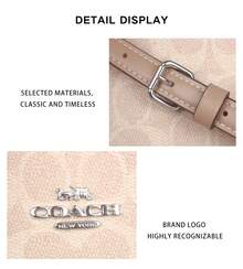 Coach品牌印花女士斜挎单肩包 - 沙黃色配灰褐色CV965SVPWH - 查看 7