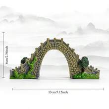 Resin Stone Bridge Aquarium Decor, Adds Classic Charm To Fish Tank And Provides Hiding Place For Fish - A - View 3