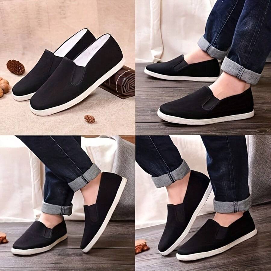 Martial Art Cloth Shoes Kung Fu Tai Chi Cotton Sole Canvas Shoes Black - Black - View 1