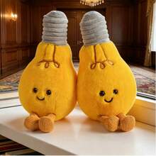 Fun And Cute Realistic Light Bulb Plush Doll, Soft Sofa Throw Pillow, Creative Bedroom Decor Doll Gift, Lifelike Design With Exquisite Details, Cute And Adorable Small Feet, Soft And Comfortable, Smooth Fabric, Soft Touch, Good Resilience, Filled With Fluff, Full Of Ritual, Birthday Gift For Friends - Multicolor - View 4