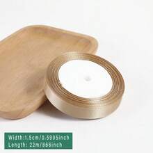 1 Roll,Golden Champagne Ribbon Roll - Assorted Widths (0.6" To 4") For Valentine's Day Floral Arrangements, Gift Wrapping & Bows - Champagne Gold - View 13