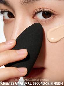 黑色火箭造型化妆海绵，干湿两用，适用于粉底、遮瑕、腮红等，柔软化妆粉扑，多种规格可选2/4/6/8/12个装 - 彩色 - 查看 3