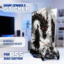 1 Set Of Printed Skin Stickers For Disc Edition Game Console, Scratch-Resistant, Non-Slip, Durable, Creative Design (3 Pieces/Set) - View 3