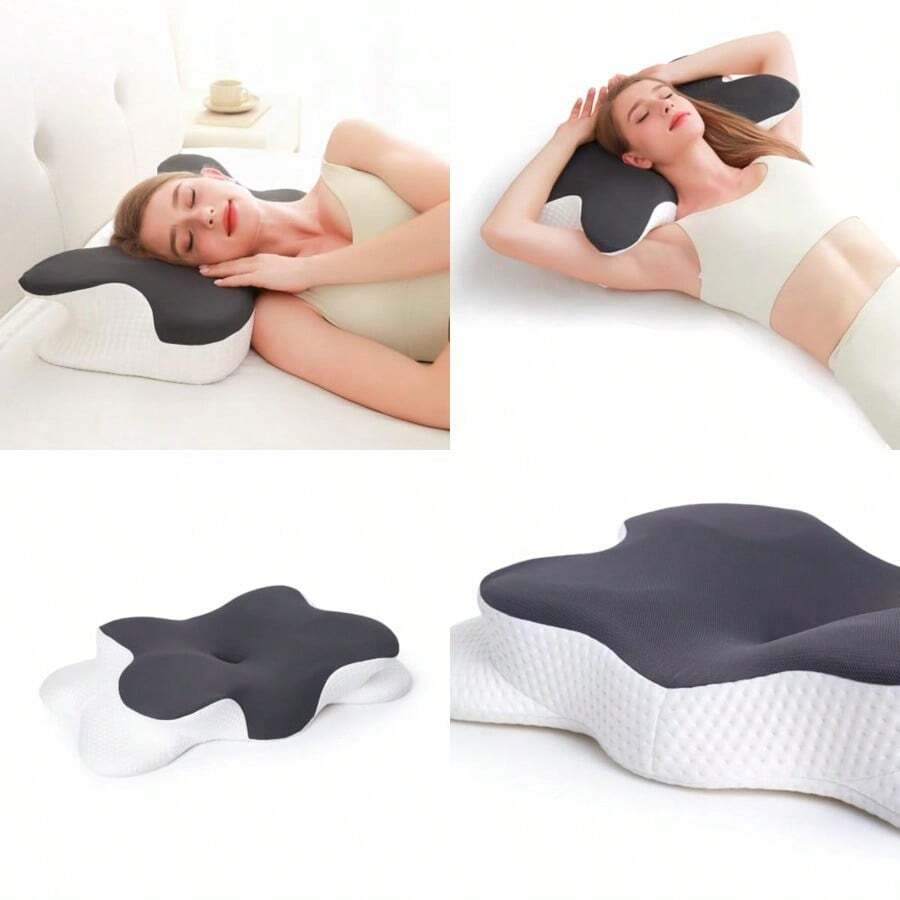 lavaplatos Integrado con Almohada Cervical Neck Pillow for Neck Pain ReliefNeck Support Pillow for Sleeping Side Sleeper Pillow for Bed Memory Foam Ergonomic Pillows for Back Stomach Sleepers - Gris oscuro1 - Ver 1
