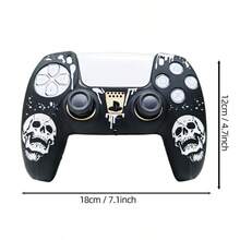 ForPS5 Controller Silicone Cover Soft Skin Case With Laser Engraving 2 Thumb Grips Anti-Slip Shockproof Dustproof Covers - View 6