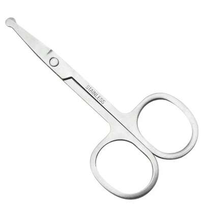 Kéo an toàn mini bằng thép không gỉ hình tròn - Kéo tỉa lông mũi tinh tế, kéo tỉa lông mày, kéo làm đẹp khuôn mặt.