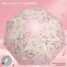 Miniso New Pink Transparent Kitty Cat Umbrella With Black Coating, Stain-Resistant And Durable, Suitable For Both Sunny And Rainy Days. Compact And Cute Double-Person Design, Easily Fits In Backpack For Convenient Carrying, Essential For Daily Travel - Kitty Series - View 14