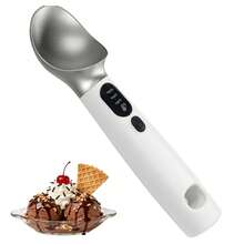 2600mAh Electric Ice Cream Spoon | Heated Ice Cream Spoon With 3-Level Adjustable Heating, LED Display, Rechargeable | For Hard Ice Cream And More - White - View 4