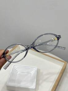 1 chiếc kính thời trang nữ dáng oval đen, kiểu dáng cổ điển, phù hợp để đeo hàng ngày và chụp ảnh đường phố. - 07222-Họa tiết da báo - Xem 15