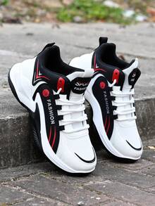 Giày thể thao ngoài trời dành cho nam, giày thể thao mùa hè mới, giày đôi unisex, giày sneaker đế dày, giày bóng rổ thoáng khí. - màu đen - Xem 4