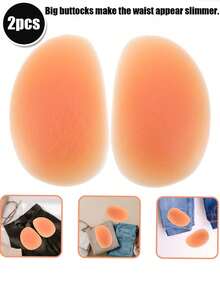 2 miếng độn mông silicon dày, nhẹ, có thể điều chỉnh, ẩn trong suốt, không đường may, nâng mông tự nhiên. - màu đen - Xem 5