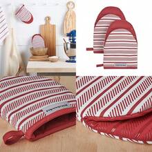 KitchenAid Albany - Juego de 2 Manoplas para Horno Color 5.5 x 8 Pulgadas - Rojo Pasin - Ver 1