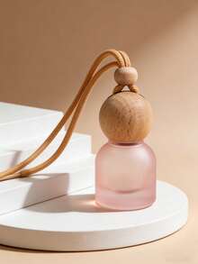 10ml TSA Approved Matte Glass Refillable Fragrance Spray Bottle With Natural Wooden Cap And Hanging Rope, Leak-Proof Mini Cosmetic Bottle, Portable Car Diffuser, Bohemian Car Interior Decor, Travel Essential & Gift For Women - Multicolor - View 4