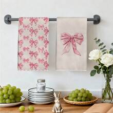 MEMNUN Conjunto de 4 panos de prato com estampa de laço rosa, 40 x 60 cm (15,75 x 23,62 pol.), em microfibra de poliéster super macia. Ideais para lavar louça, mãos e outros utensílios. Perfeitos para decoração de casa e cozinha, ideais para cozinhar, assar e limpar. Laváveis à máquina. Perfeitos para sala de jantar, cozinha, decoração e presentes. Ideais para todas as estações. - Multicolorido - Ver 10