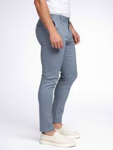 Men's Tailored Skinny Bengaline Premium Trousers - 灰色 - 查看 3