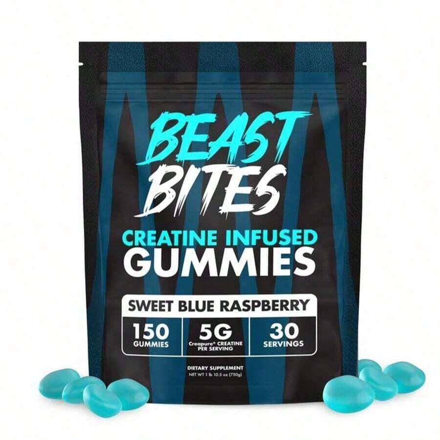 Miriyalyad BEAST BITES - Creatine Infused Gummies - 5g Creapure Creatine Monohydrate Per Serving - NSF Certified For Sport - 30 Servings - 1PCS - View 1