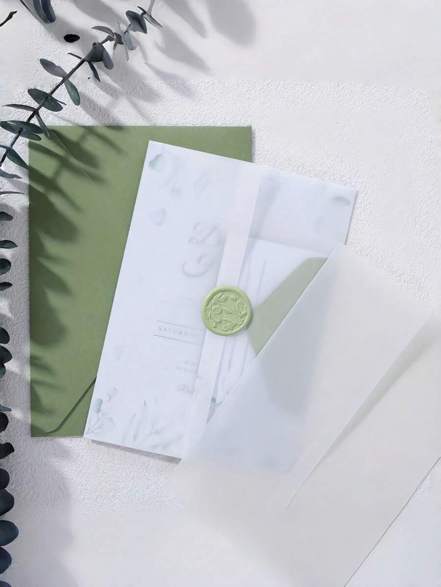 50/30/20pcs Pre-Folded Semi-Transparent 5x7 Inch Envelopes, Suitable For 5x7 Inch Invitations, Can Be Used As Envelope Liners For Weddings, Birthdays And Baby Showers
