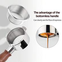 58mm Bottomless Portafilter, Stainless Steel Triple Basket, Replacement Parts For Espresso Machine, Compatible With Barsetto BAE01, BAE02, Calphalon Temp IQ - Multicolor - View 6