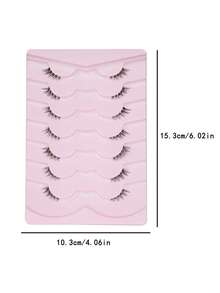 7 Cặp mi giả 3D ngắn, kiểu mắt mèo, tạo vẻ tự nhiên. - màu đen - Xem 4