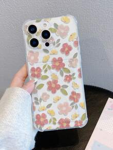 Flower 1pc Fashion Creative Floral Doodle Pattern Soft TPU Shockproof Phone Case, Suitable As Holiday Gift Compatible With Apple XS/XS Max/XR/11 12 13 14 15 16 Pro/Pro Max/14 15 16 Plus/17/17 Pro - Multicolor - View 1
