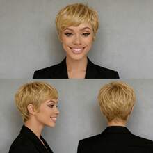 Beaushine 6 Inch Short Pixie Cut Wig, 180% Density, Easy To Wear, No Maintenance, Soft Rose Mesh Cap, Suitable For Daily Wear And Special Occasions, Color #27 - S27 - View 10