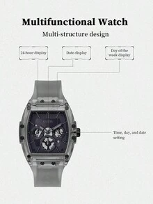 GUESS Essential Business Commute：现代专业人士适用的不锈钢腕表 GW0203G9 - 灰色 - 查看 5
