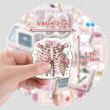 50 miếng dán hình y tá màu hồng, hình dán trang trí sổ lưu niệm, hình dán hoạt hình dễ thương, quà tặng cho y tá, hình dán ngày lễ y tá, hình dán xe địa hình, hình dán vinyl chống thấm nước dùng cho bình nước, máy tính, laptop, điện thoại, hành lý, sổ tay, tủ lạnh. - Nhiều màu - Xem 3