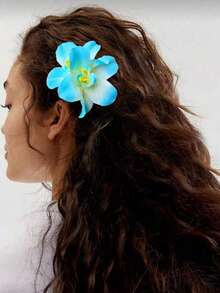 6 piezas/4 piezas/3 piezas/1 pieza Pinzas para el cabello con flores de playa para mujer, accesorios para el cabello de unicolor elegantes y versátiles en blanco/rosa/amarillo/rojo/azul teñido anudado, adecuados para uso diario, casual, fiesta, playa, vacaciones - coleta, moño, lavarse la cara, maquillaje - Multicolor - Ver 9