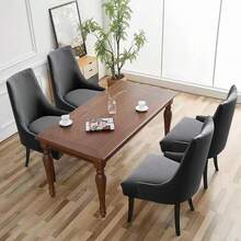 1/4/6件装菱形提花防水扶手椅套，现代纯色弹力餐椅套，适用于家庭、餐厅、酒店、客厅 - 彩色 - 查看 7