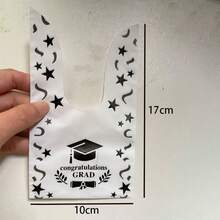 50 túi quà tốt nghiệp năm 2026 có tai thỏ, thiết kế đen trắng, thích hợp cho lễ tốt nghiệp tiểu học, trung học hoặc đại học, túi đựng quà tặng tiệc tốt nghiệp, túi quà nhỏ. - Túi đóng gói - Xem 5