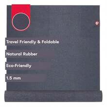 eKO Superlite - Alfombrilla de yoga para viajes ligera fácil de enrollar y plegar duradera 1 5 mm de grosor 71 pulgadas - Carbn - Ver 2