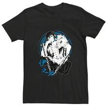 T-shirt ample à manches courtes orné d'un portrait d'Hashibira en dessin au trait sur fond noir, 100 % coton, idéal pour un look décontracté, un style Y2K, une tenue de soirée, etc. Le cadeau parfait. - Noir - Voir 7