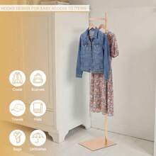 Cinnvoice - Juego de 2 soportes de exhibición para camisa color dorado 48-72 pulgadas ajustable para ropa bolsas bufandas tiendas al por menor - como en la imagen - Ver 6