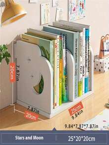 Kệ sách để bàn hình trăng khuyết dễ thương 2/3/4 tầng, giá đựng sách và đồ dùng nhiều ngăn, giá sắp xếp bàn làm việc tiết kiệm không gian cho nhà, văn phòng, ký túc xá, trường học, giá đựng tài liệu và sách tối giản. - trắng - Xem 9