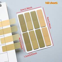 160pcs 1 Style Gradient Color Sticky Notes, Index Tabs, Book Labels, Note Labels, Annotation Labels, Colored Page Marker Tabs For Book Annotation, File Classification And Book Notes - one-size - View 12
