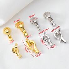 1/2/4pcs Copper Round Ring Pearl Clasp, Universal Fastener Charm For DIY Bracelet Necklace Jewelry Making - DIY Buckle - View 3